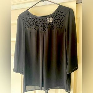 Anthropologie, HD brand Size 12 , M , black blouse